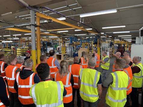Dealers on the factory tour