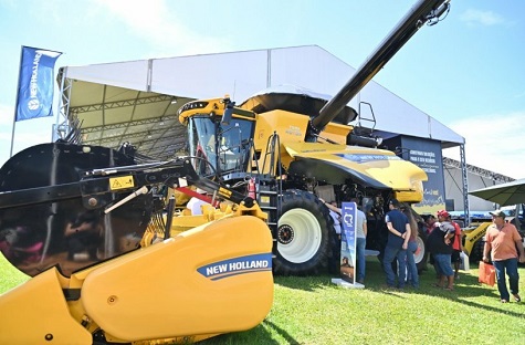 The New Holland stand at 2024 Show Rural Coopavel in Brazil