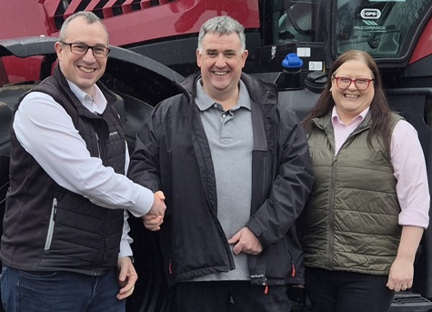ArbAgri team (Sean & Bev) being welcomed to the McCormick dealer network by Richard Haines, commercial director of Argo Tractors GB