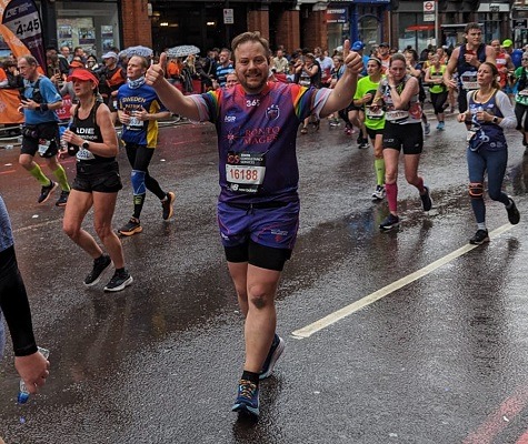 Toro's Craig Hoare running in last Sunday's London Marathon