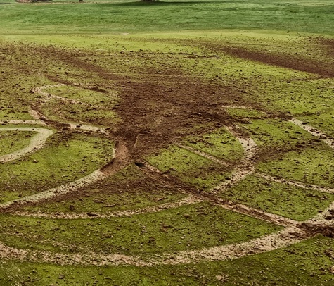 On-course vandalism