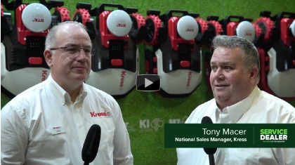 Jim and Tony from Kress UK speaking to Service Dealer at BTME '24