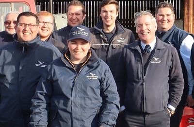 Some of the dealership team on the day