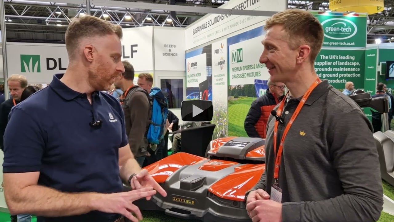 SALTEX 2022 &ndash; Danny Lewis from Man City speaks to Husqvarna