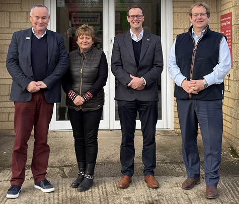 L-R: Simon Carrington, Janet Carrington, Alex Scott, Adrian Lovegrove.