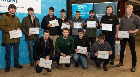 The apprentices receiving their awards in 2024