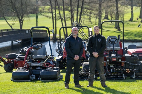 Course manager at The Maidenhead Martin Dearlove, right, with Reesink’s Paul Bell