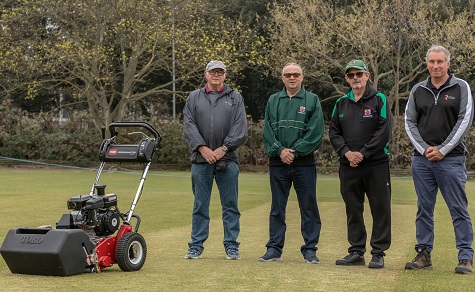 The team with the new Greensmaster